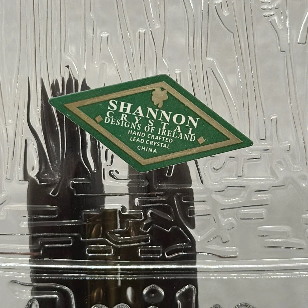 Shannon Crystal Ireland Handcrafted Lead Crystal Give Us This Day Bread Tray